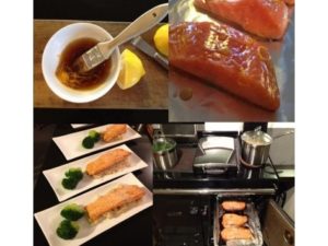 Grilled Salmon with Japanese styled rice